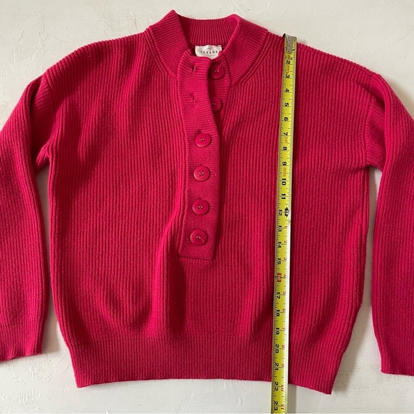Sezane Lucas Pullover Sweater in Bright Pink Size S - Picture 4 of 9